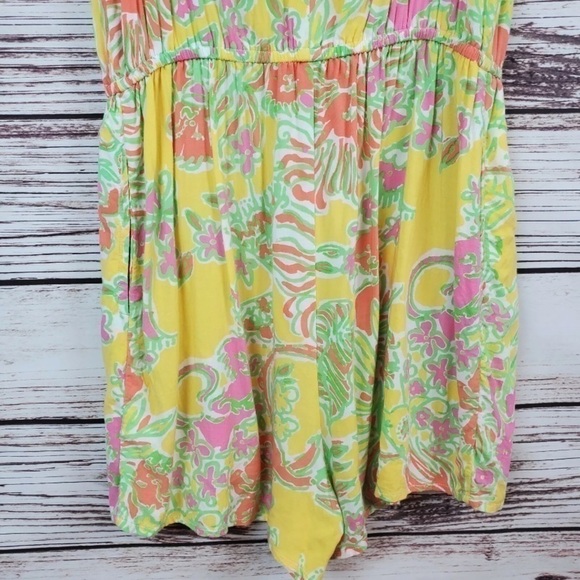 LILLY Pulitzer Target Challis Happy Place Limited Edition Rayon Romper Women’s S - Picture 8 of 13